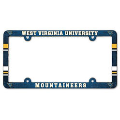 Wincraft NCAA License Plate with Full Color Frame, West Virginia Mountaineers