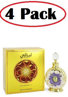 Swiss Arabian 4 Pack of Swiss Arabian Layali by Swiss Arabian Concentrated Perfume Oil 0.5 oz