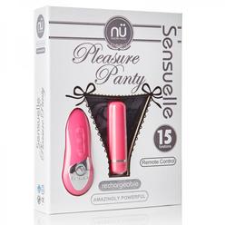 Novel Creations USA Inc. Nu Sensuelle Sensuelle Pleasure Panty With Remote Control 15 Function Bullet Pink