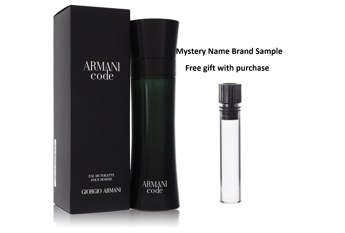 Giorgio Armani Armani Code by Giorgio Armani Eau De Toilette Spray 4.2 oz And a Mystery Name brand sample vile