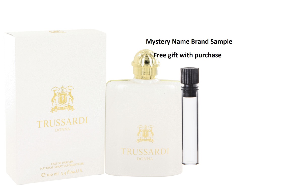 Trussardi Donna by Trussardi Eau De Parfum Spray 3.4 oz And a Mystery Name  brand sample vile