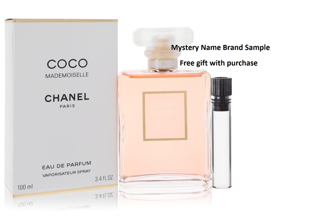 COCO MADEMOISELLE by Chanel Eau De Parfum Spray 3.4 oz And a Mystery Name  brand sample vile
