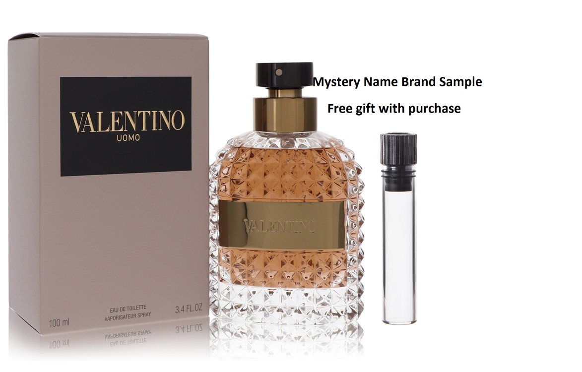 Valentino Uomo by Valentino Eau De Toilette Spray 3.4 oz And a Mystery Name  brand sample vile