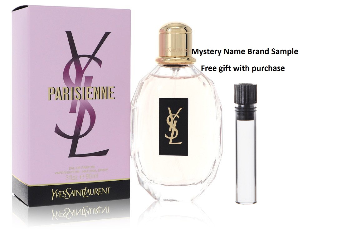 Yves Saint Laurent Parisienne by Yves Saint Laurent Eau De Parfum Spray 3 oz And a Mystery Name brand sample vile