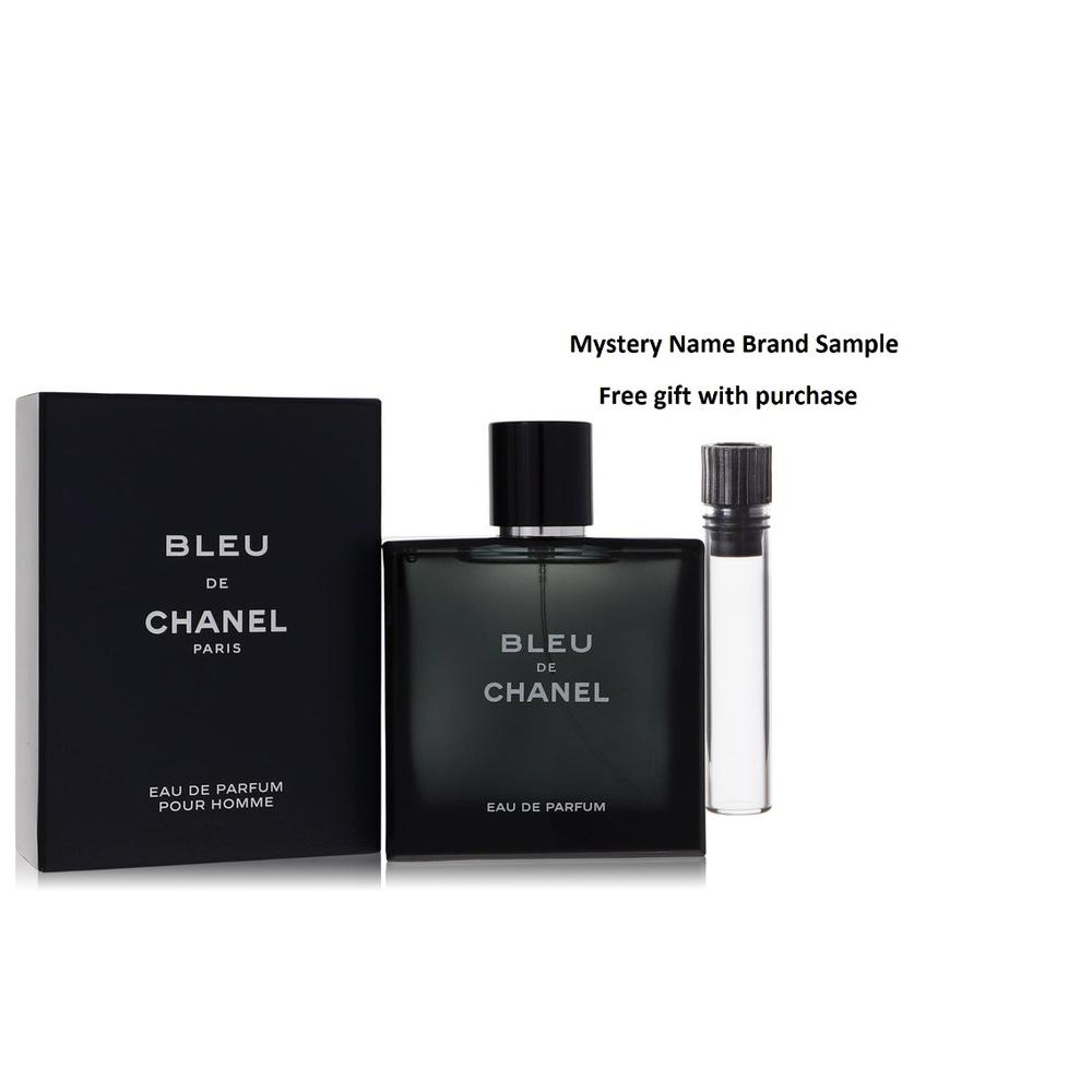 Bleu De Chanel by Chanel Eau De Parfum Spray  oz And a Mystery Name  brand sample vile