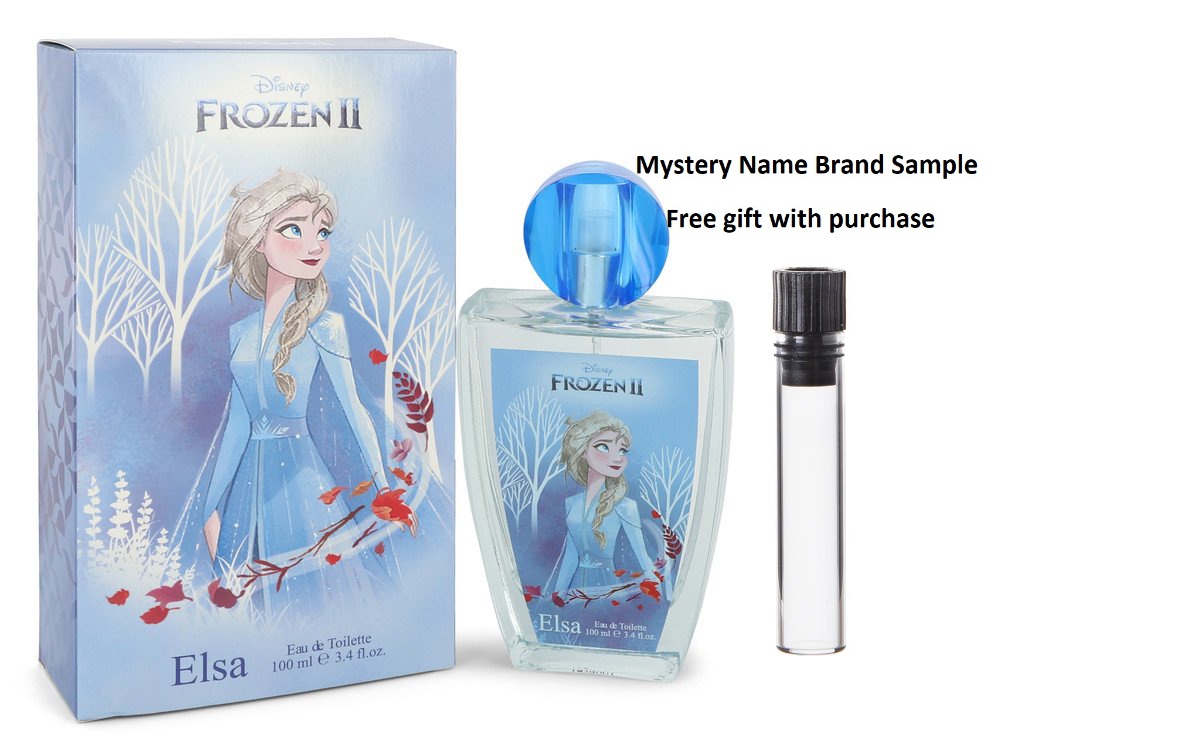Disney Frozen II Elsa by Disney Eau De Toilette Spray 3.4 oz And a Mystery Name brand sample vile