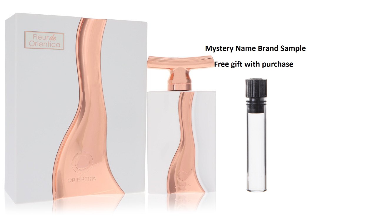 Al Haramain Fleur De Orientica by Al Haramain Eau De Parfum Spray 3 oz And a Mystery Name brand sample vile