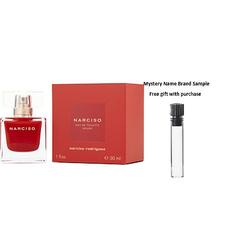 NARCISO RODRIGUEZ NARCISO ROUGE by Narciso Rodriguez EDT SPRAY 1 OZ for WOMEN And a Mystery Name brand sample vile