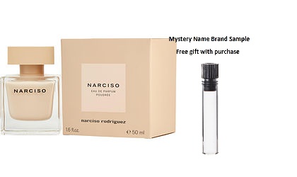 NARCISO RODRIGUEZ NARCISO POUDREE by Narciso Rodriguez EAU DE PARFUM SPRAY  1.6 OZ for WOMEN And a Mystery Name brand sample vile