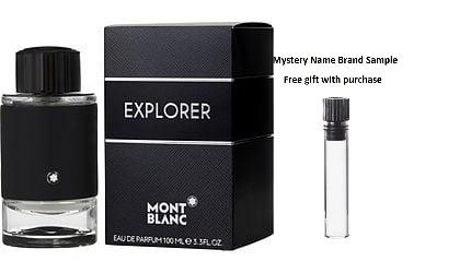 MONT BLANC EXPLORER by Mont Blanc EAU DE PARFUM SPRAY 3.3 OZ for MEN And a Mystery Name brand sample vile