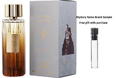 VOYAGE ROYAL DRACULA by Voyage Royal EAU DE PARFUM INTENSE SPRAY 3.4 OZ for UNISEX And a Mystery Name brand sample vile