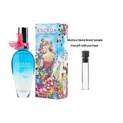 ESCADA TURQUOISE SUMMER by Escada EDT SPRAY 1.6 OZ (LIMITED EDITION) for WOMEN And a Mystery Name brand sample vile