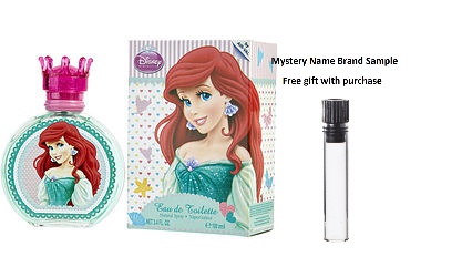 Disney LITTLE MERMAID by Disney PRINCESS ARIEL EDT SPRAY 3.4 OZ for WOMEN And a Mystery Name brand sample vile