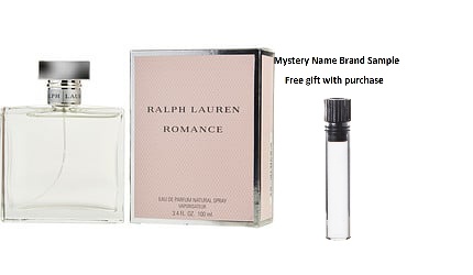 Ralph Lauren ROMANCE by Ralph Lauren EAU DE PARFUM SPRAY 3.4 OZ for WOMEN And a Mystery Name brand sample vile