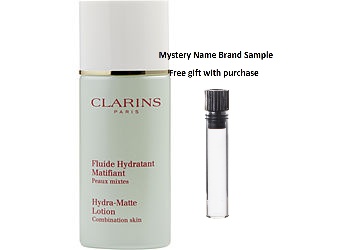 Ubevæbnet Fødested Eksklusiv Clarins by Clarins Hydra-Matte Lotion ( For Combination Skin )--50ml/1.7oz  for WOMEN And a Mystery Name brand sample vile