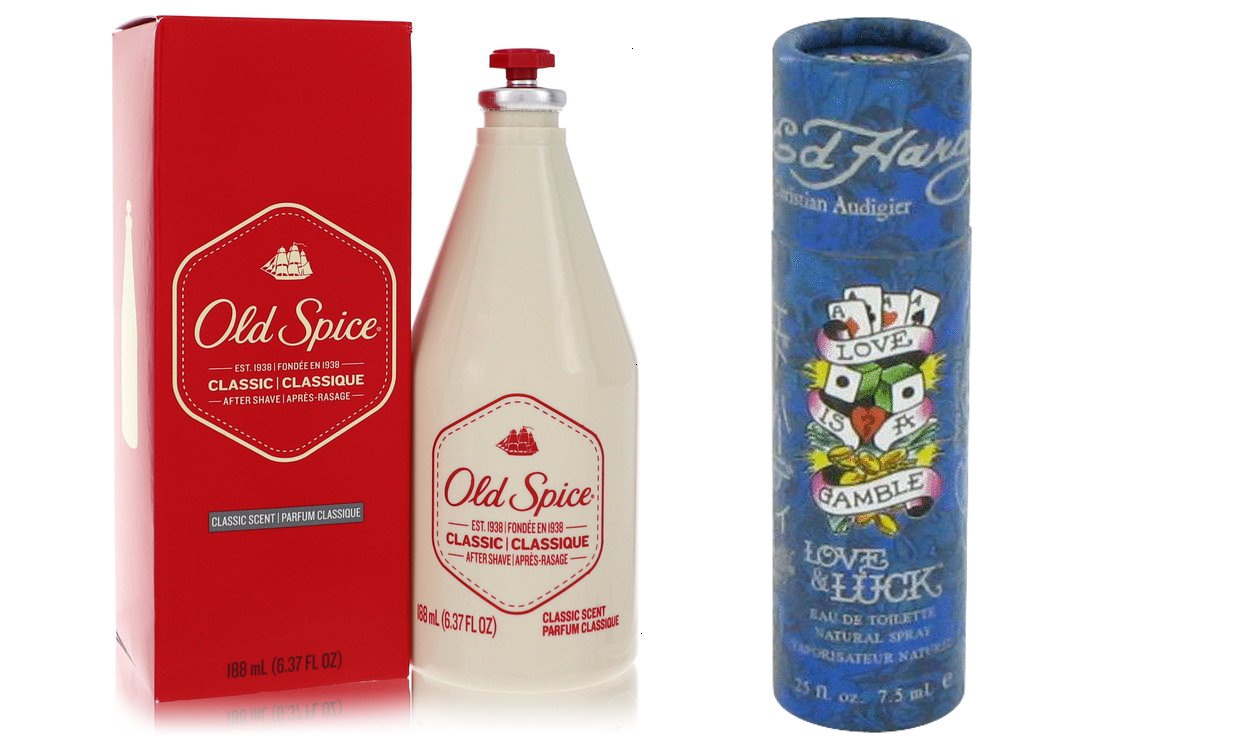 Old Spice Gift Set Old Spice After Shave 6.37 oz And a Love & Luck  Mini EDT  .25 oz