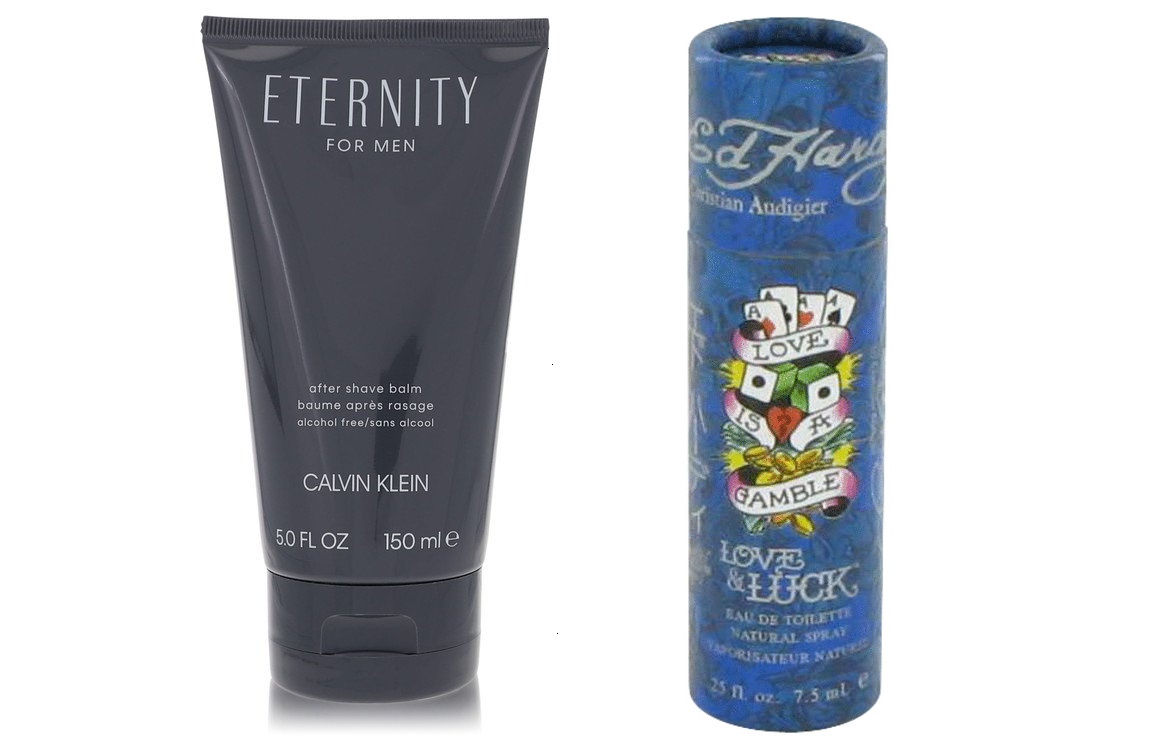 Calvin Klein Gift Set ETERNITY After Shave Balm 5 oz And a Love & Luck Mini  EDT .25 oz