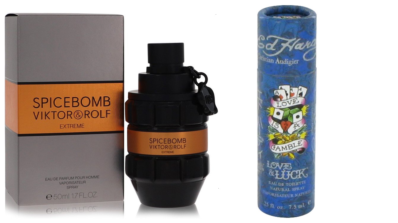 Viktor & Rolf Gift Set Spicebomb Extreme Eau De Parfum Spray 1.7 oz And a Love & Luck  Mini EDT  .25 oz