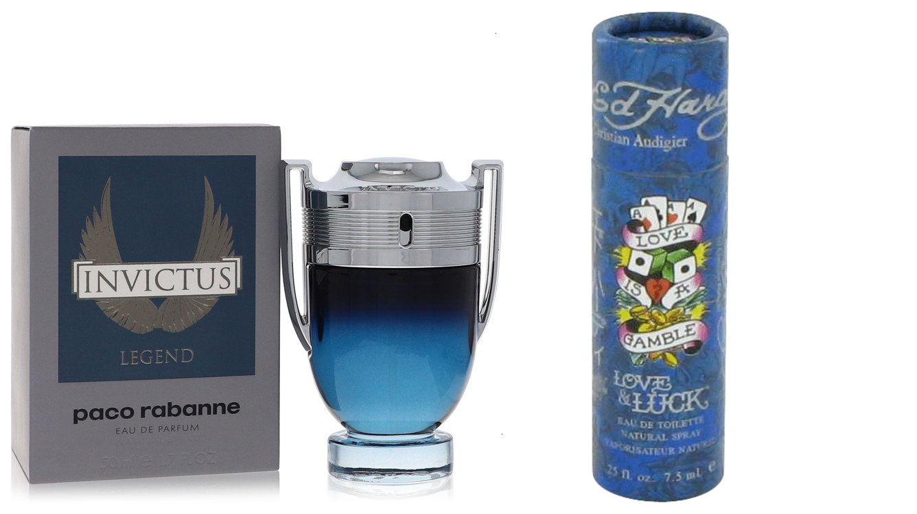 Paco Rabanne Gift Set Invictus Legend Eau De Parfum Spray 1.7 oz And a Love & Luck  Mini EDT  .25 oz