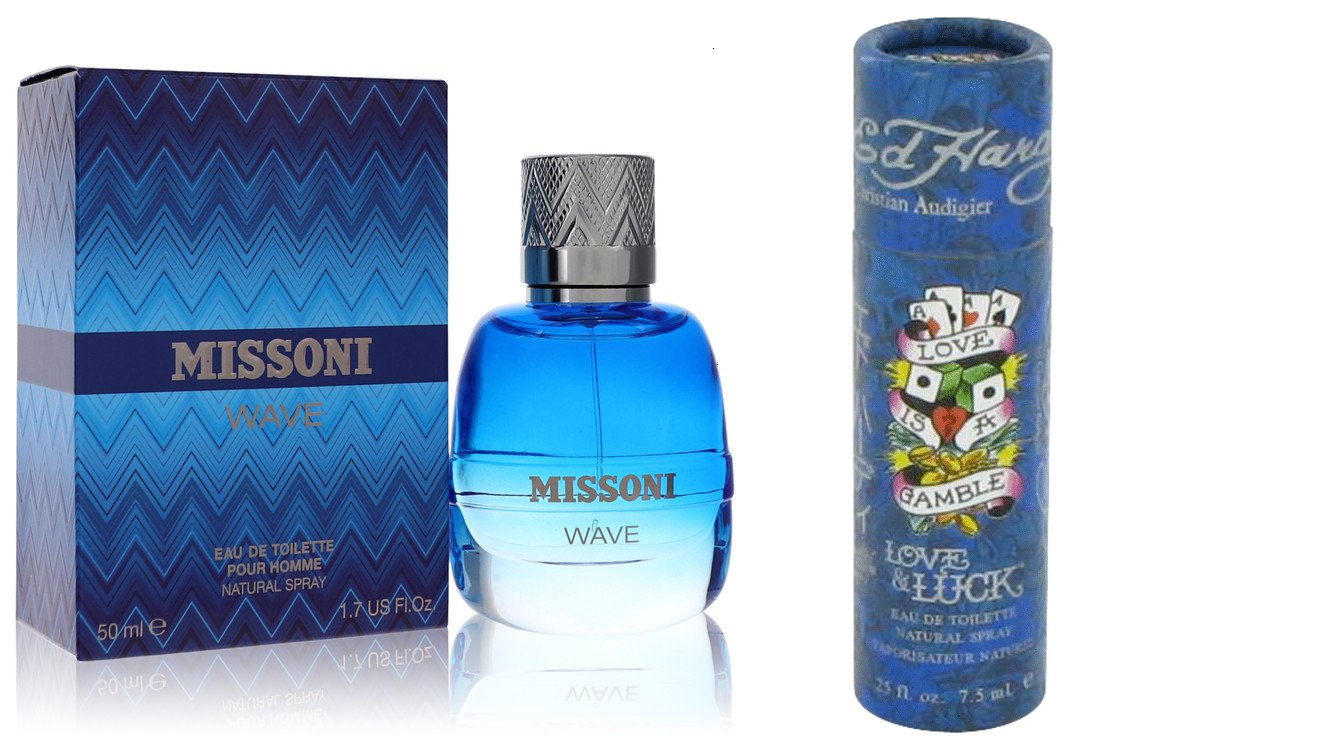 Missoni Gift Set Missoni Wave Eau De Toilette Spray 1.7 oz And a Love & Luck  Mini EDT  .25 oz