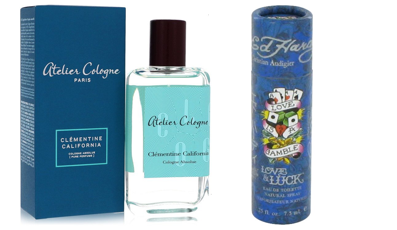 Atelier Cologne Gift Set Clementine California Pure Perfume Spray (Unisex) 3.3 oz And a Love & Luck  Mini EDT  .25 oz