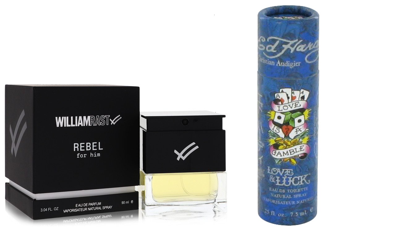 William Rast Gift Set William Rast Rebel Eau De Parfum Spray 3.04 oz And a Love & Luck  Mini EDT  .25 oz