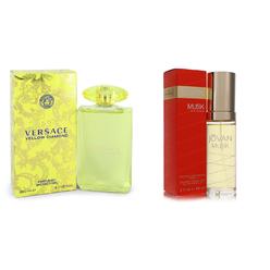 Versace Set of Womens Versace Yellow Diamond Versace Shower Gel 6.7 oz  And a JOVAN MUSK Cologne Concentrate Spray 2 oz