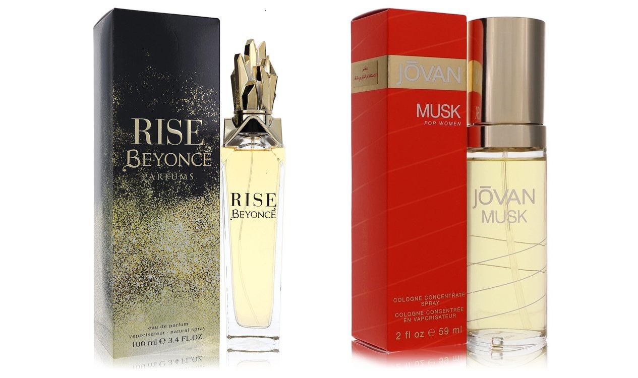Beyonce Set of Womens Beyonce Rise Beyonce EDP Spray 3.4 oz And a JOVAN MUSK Cologne Concentrate Spray 2 oz