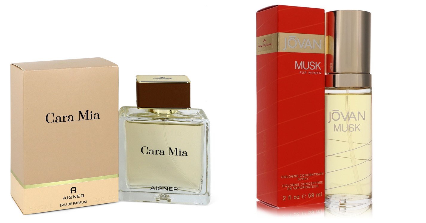 Etienne Aigner Set of Womens Cara Mia Etienne Aigner EDP Spray 3.4 oz And a JOVAN MUSK Cologne Concentrate Spray 2 oz