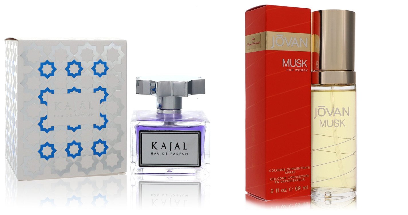 KAJAL Set of Womens Kajal EDP Kajal EDP Spray 3.4 oz And a JOVAN MUSK Cologne Concentrate Spray 2 oz