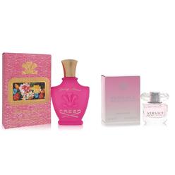Creed Set of Womens SPRING FLOWER Creed Millesime EDP Spray 2.5 oz And a Bright Crystal Mini EDT .17 oz