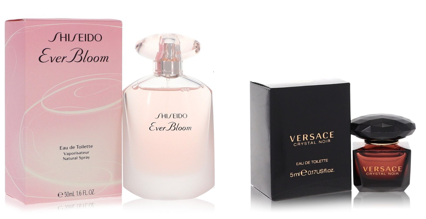 Shiseido Set of Womens Shiseido Ever Bloom Shiseido EDT Spray 1.7 oz And a Crystal Noir Mini EDT .17 oz