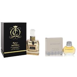 Juicy Couture Set of Womens Juicy Couture Majestic Woods Juicy Couture EDP Spray 3.4 oz And a BURBERRY Mini EDP .17 oz