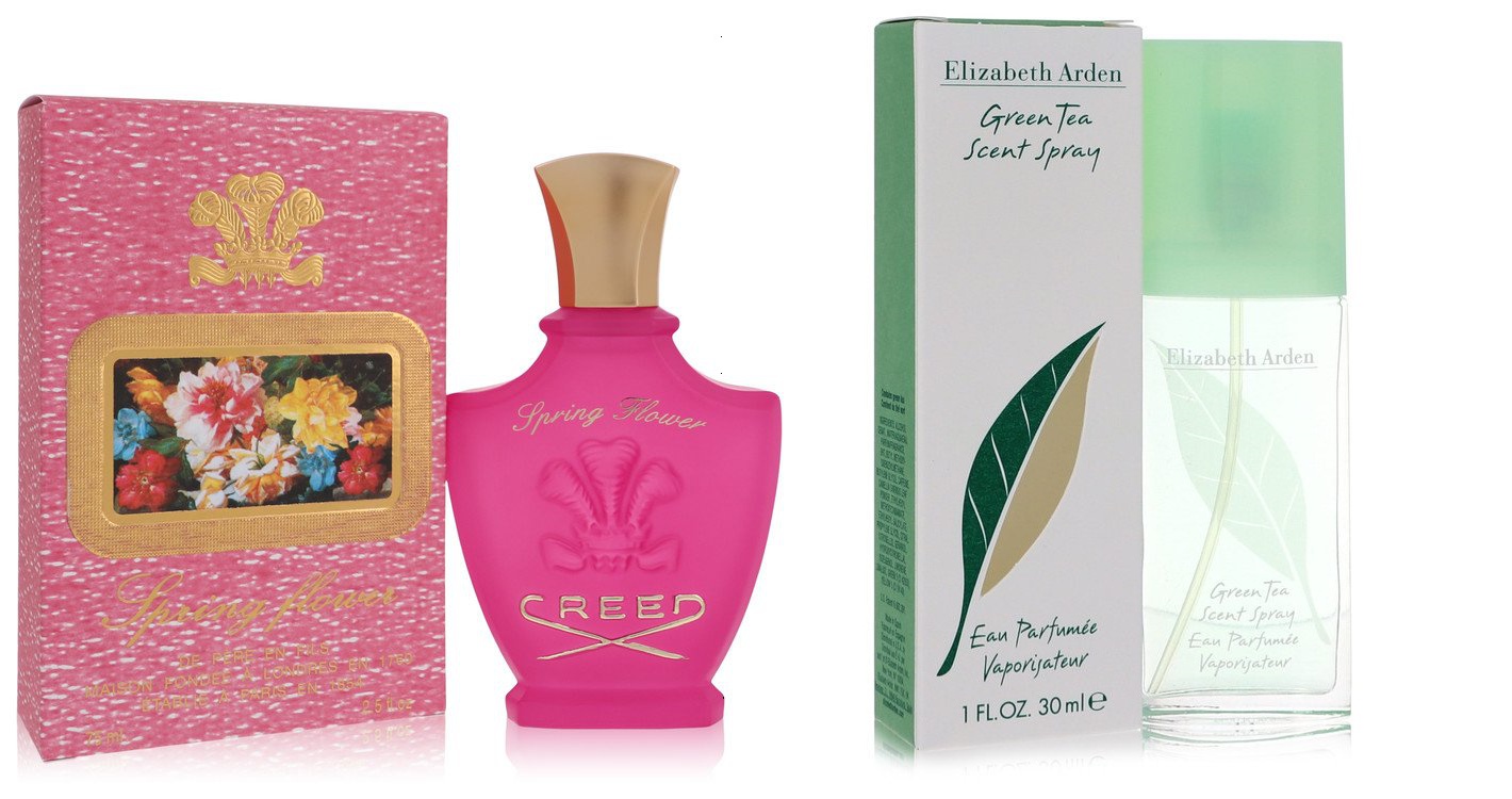 Creed Set of Womens SPRING FLOWER by Creed Millesime EDP Spray 2.5 oz And a Pink Sugar Roller Ball .34 oz