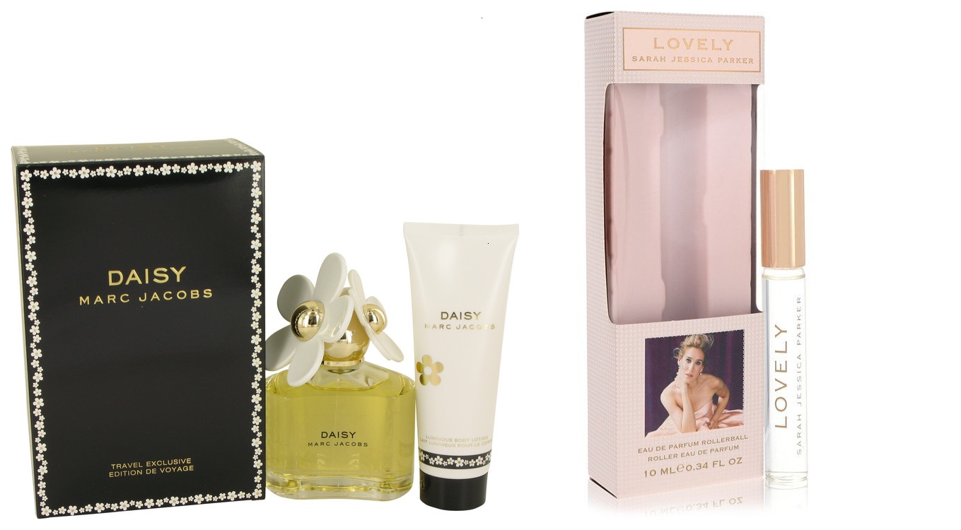 Marc Jacobs  Set of Womens Daisy by Marc Jacobs Gift Set -- 3.4 oz EDT Spray + 2.5 oz Body Lotion And a Lovely Mini EDP Roll-On Pen .34 oz
