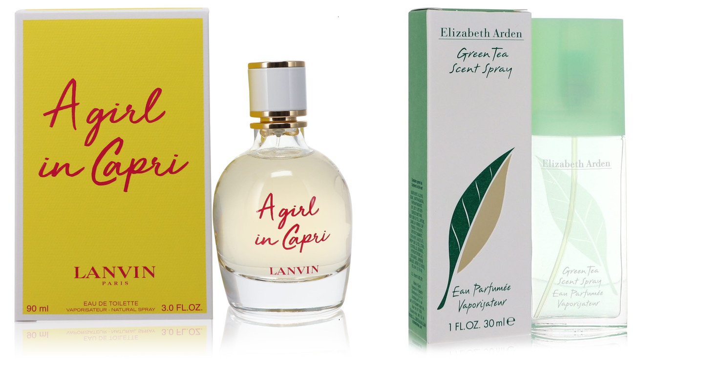 Lanvin Set of Womens A Girl in Capri by Lanvin EDT Spray 3 oz And a Pink Sugar Roller Ball .34 oz