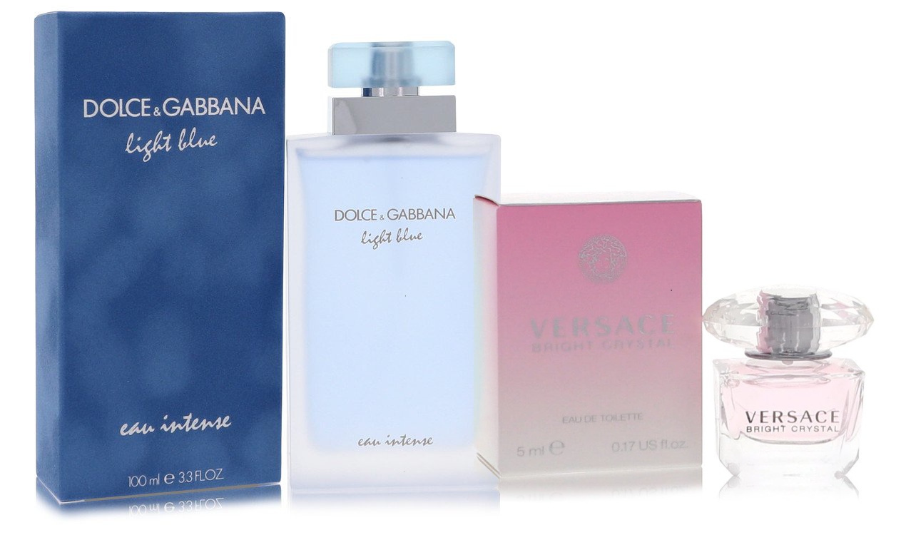 Lucht werkplaats Verleden Set of Womens Light Blue Eau Intense Dolce & Gabbana EDP Spray 3.3 oz And a Bright  Crystal Mini EDT .17 oz