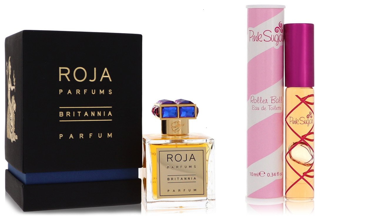 Roja Parfums  Set of Womens Roja Britannia by Roja Parfums Extrait De Parfum Spray (Unisex) 3.4 oz And a Pink Sugar Roller Ball .34 oz