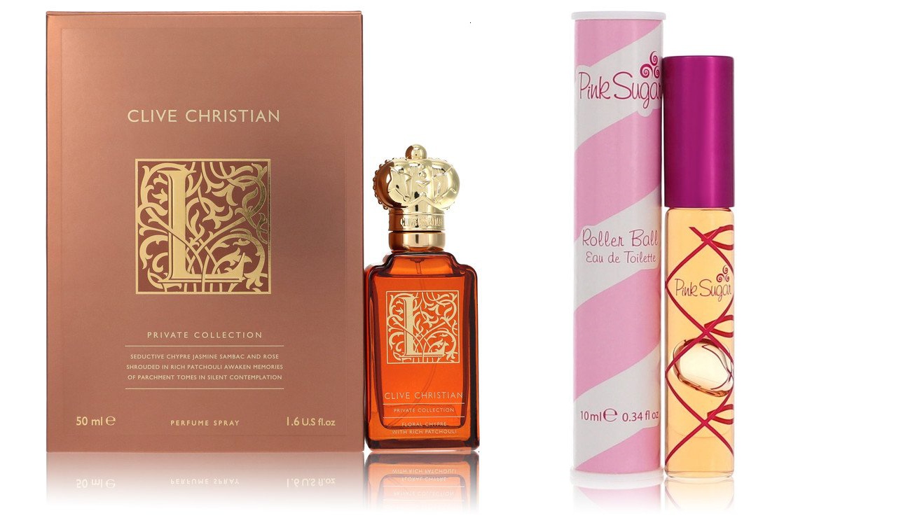 Clive Christian  Set of Womens Clive Christian L Floral Chypre by Clive Christian Eau De Parfum Spray 1.6 oz And a Pink Sugar Roller Ball .34 oz