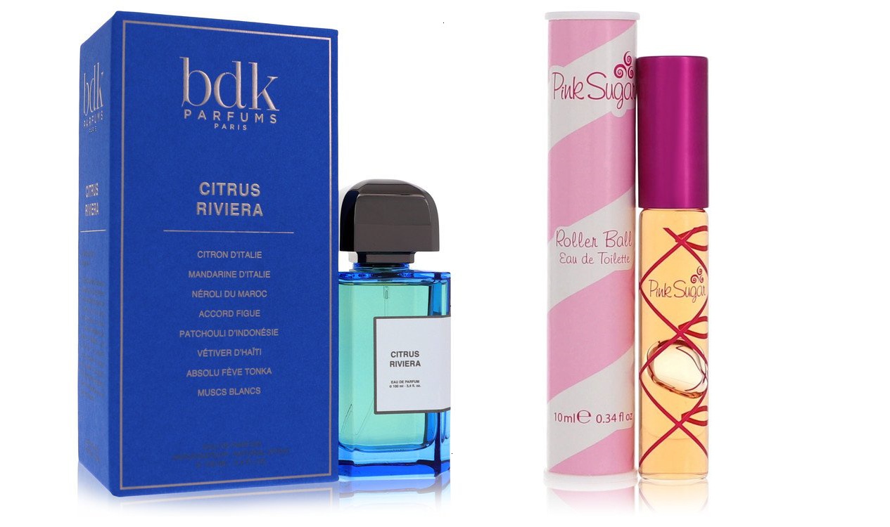 BDK Parfums Set of Womens BDK Citrus Riviera by BDK Parfums Eau De Parfum  Spray (Unisex) 3.4 oz And a Pink Sugar Roller Ball .34 oz