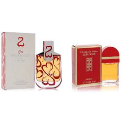 Jane Seymour Set of Womens Her Open Heart by Jane Seymour EDP Spray with Free Jewelry Roll 3.4 oz And a  RED DOOR Mini EDP .17 oz