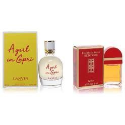 Lanvin Set of Womens A Girl in Capri by Lanvin EDT Spray 3 oz And a  RED DOOR Mini EDP .17 oz