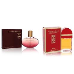 YZY Perfume Set of Womens Double Diamond by Yzy Perfume EDP Spray 3.4 oz And a  RED DOOR Mini EDP .17 oz