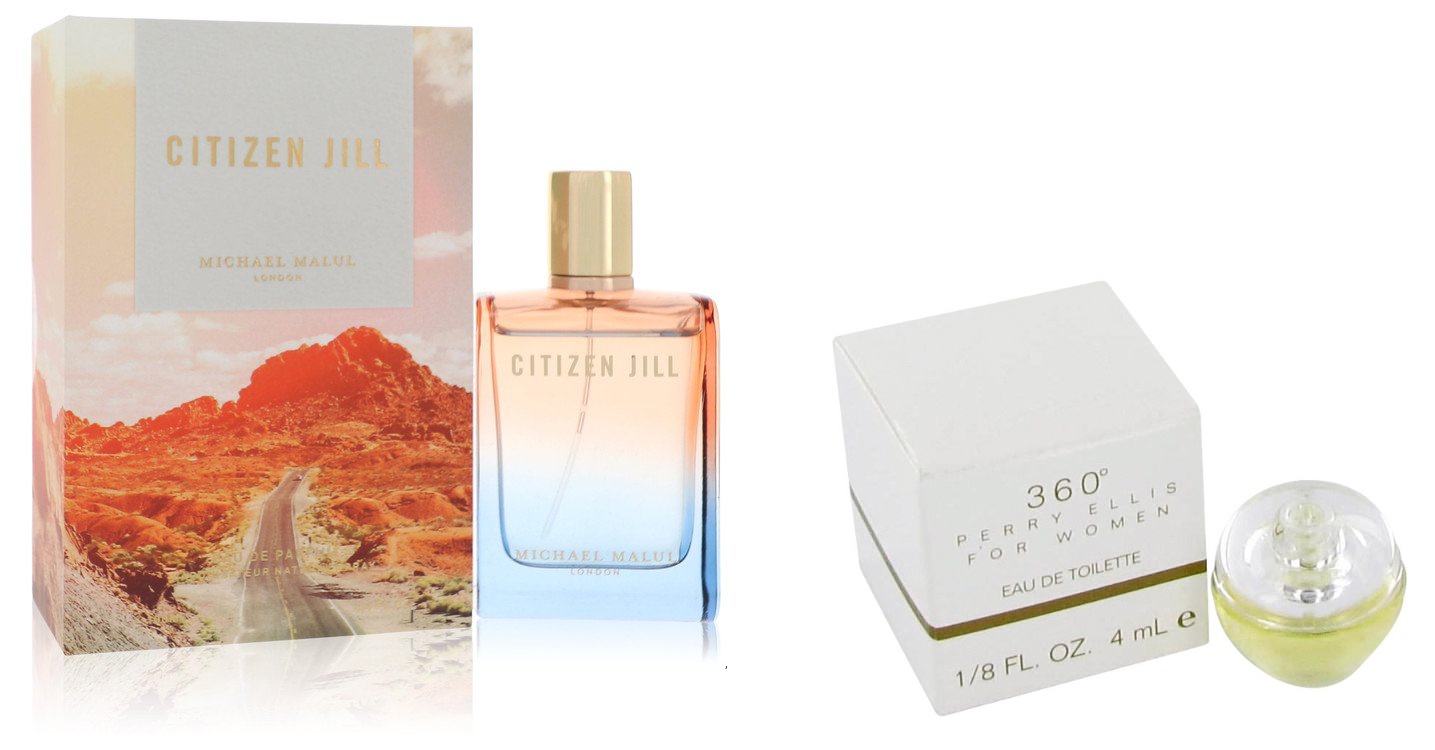 MICHAEL MALUL Set of Womens Citizen Jill by Michael Malul EDP Spray 3.4 oz And a perry ellis 360 Mini EDT .13 oz