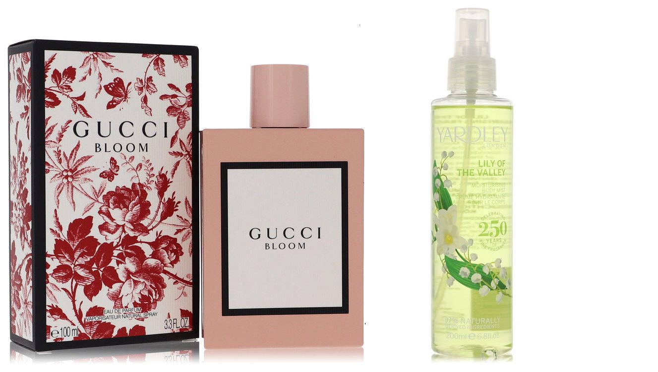 Gucci Set of Womens Gucci Bloom by Gucci EDP Spray 3.3 oz And a Lily of The Valley Yardley   Mist 6.8 oz 