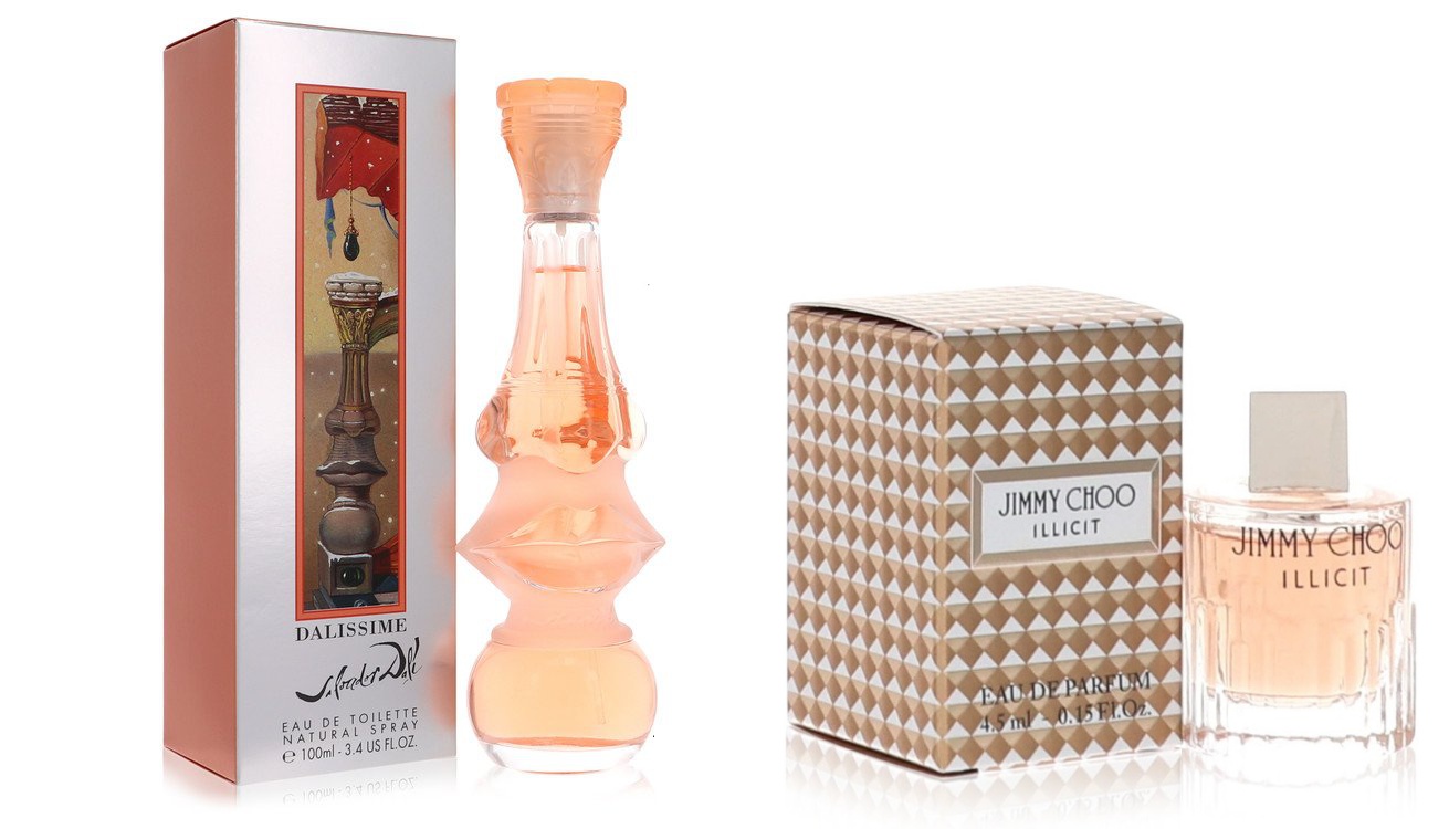 Set of Womens DALISSIME by Salvador Dali EDT Spray 3.4 oz And a Jimmy Choo  Illicit Mini EDP .15 oz