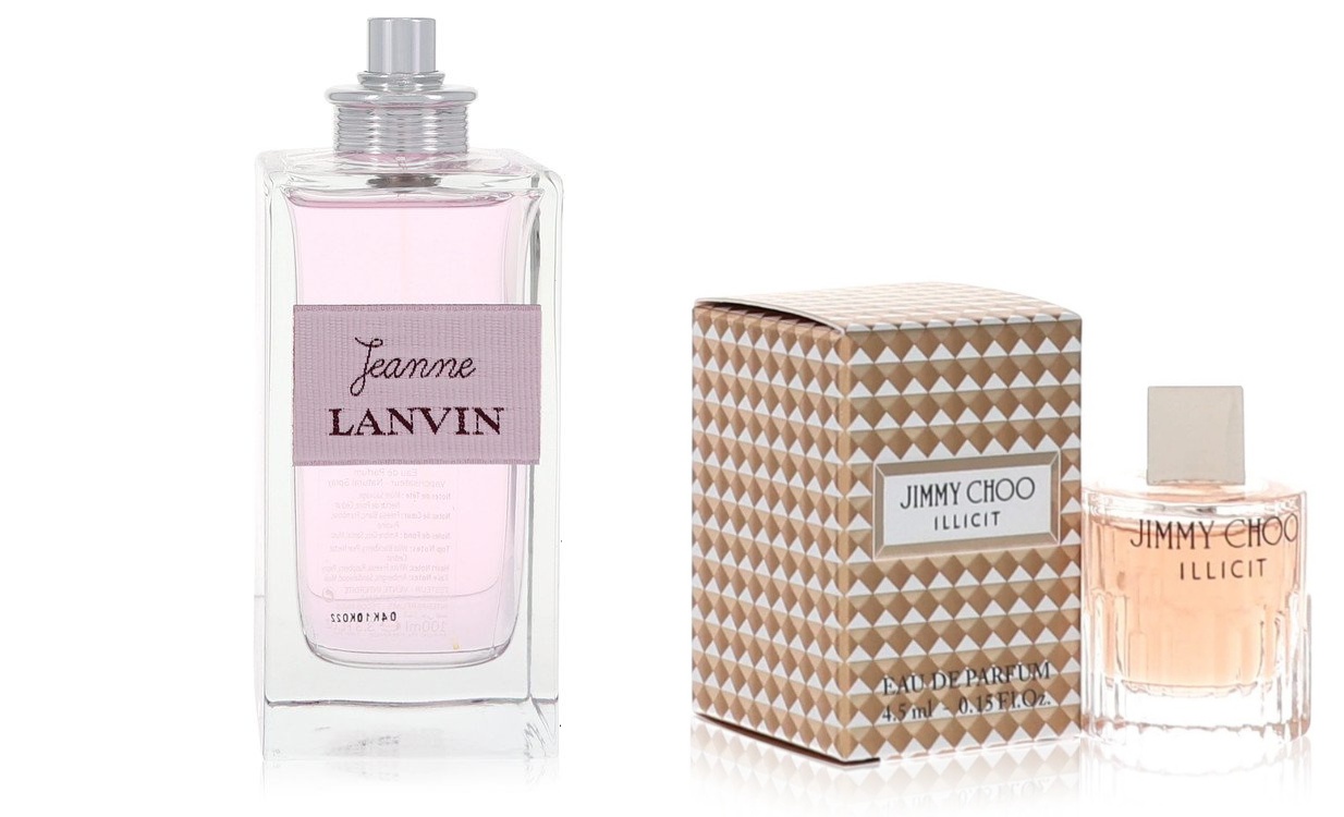Lanvin Set of Womens Jeanne Lanvin by Lanvin EDP Spray (Tester) 3.4 oz And a Jimmy Choo Illicit Mini EDP .15 oz