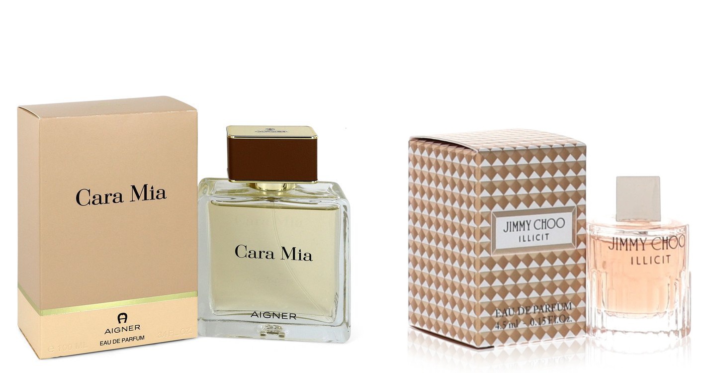 Etienne Aigner Set of Womens Cara Mia by Etienne Aigner EDP Spray 3.4 oz And a Jimmy Choo Illicit Mini EDP .15 oz