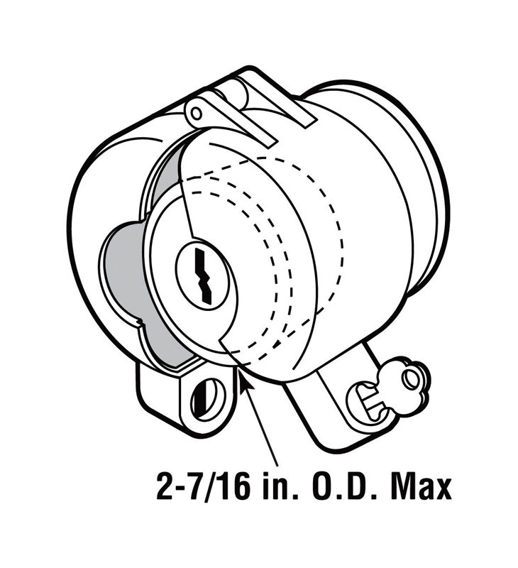 Prime Line Prime Line S 4180 Door Knob Lock Out Gray 2 7 16