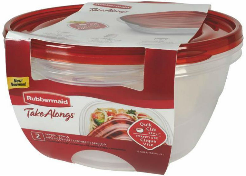 Rubbermaid 1787831 TakeAlongs Round Covered Food Storage Container, 15.7Cups